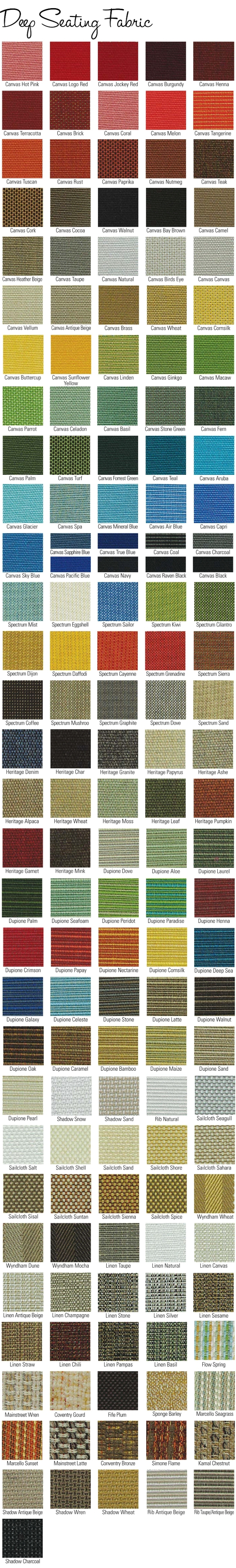 Cushion Fabric Colors
